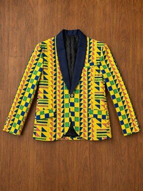 Men’s African Print Blazer – Vibrant Ankara Pattern